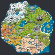 All vault locations in Fortnite Chapter 3 Season 4 (Image via Fortnite.GG)